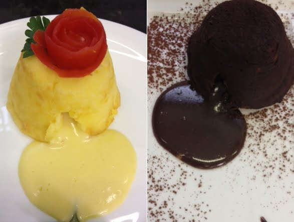 Receita de Petit gateau de queijo e de chocolate