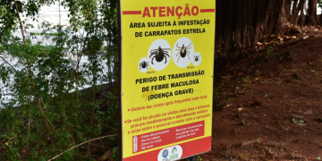 placa carrapato infestação