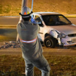 Homem derruba poste em acidente e foge a pé em Piracicaba (SP)