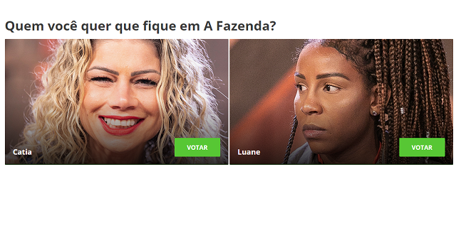 Enquete A Fazenda: Luane ou Cátia? Veja quem deve sair nesta semana