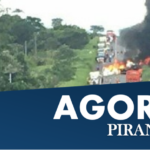 Fogo em caminhão interdita a Rodovia Geraldo de Barros nesta noite (15)