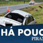 Capotamento de veículo deixa quatro vítimas nesta manhã (06), em Piracicaba