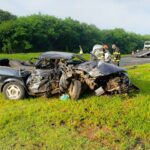 Colisão entre dois carros na manhã desta quarta-feira (13) deixa feridos em rodovia