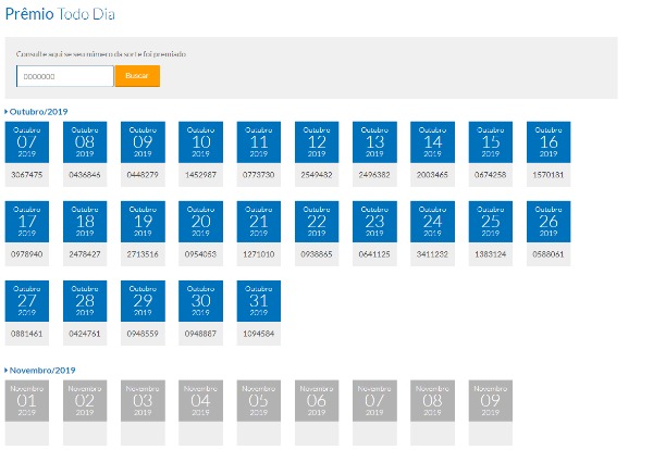 Resultado Prêmio Todo Dia Tele Sena de Aniversário Dia 31/10/2019 Resultado Prêmio Todo Dia Tele Sena de Aniversário Dia 31/10/2019