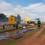 Em Limeira, acidente com dois caminhões deixa uma pessoa em estado grave