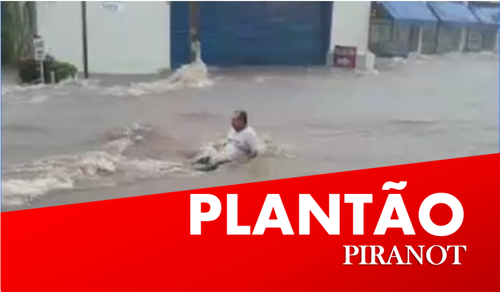 Homem é arrastado por enxurrada durante temporal em Piracicaba