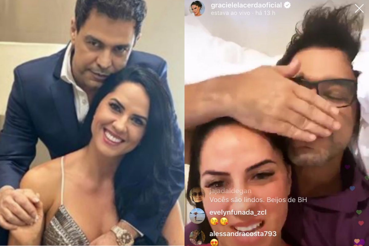 Em vídeo, Graciele, esposa de Zezé Di Camargo, fala sobre gravidez e toma ‘fora’ do cantor: “Não quero falar”