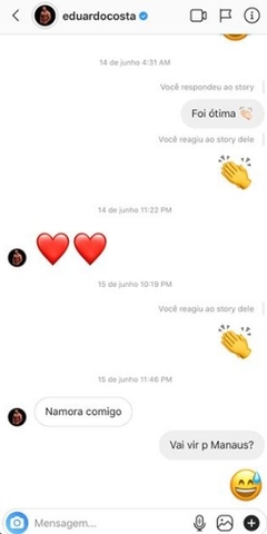 Eduardo Costa pede blogueira em namoro pela rede social - Leo Dias