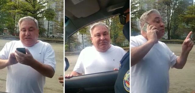 Uma foto do desembargador ligando para o secretário de Segurança Pública de Santos, Sérgio Del Bel Júnior Uma foto do desembargador ligando para o secretário de Segurança Pública de Santos, Sérgio Del Bel Júnior