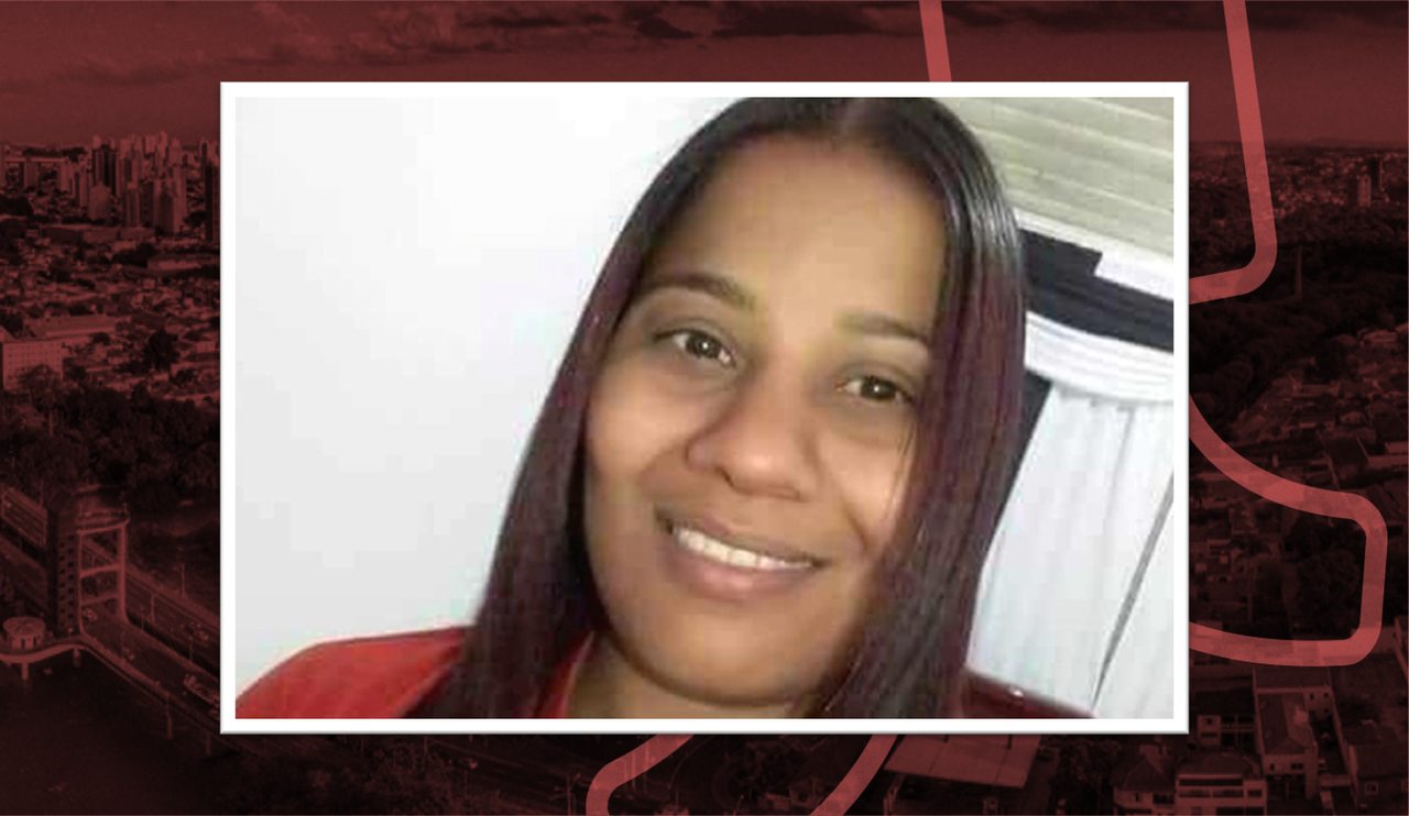 Na imagem uma foto sorridente da vítima