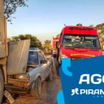 Criança de oito anos e pai ficam presos às ferragens após acidente em Piracicaba
