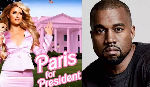 Paris Hilton e Kanye West querem se candidatar à presidência dos EUA - Reprodução Foto de Paris Hilton e Kanye West