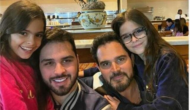 Uma foto de Luciano Camargo com os filhos Uma foto de Luciano Camargo com os filhos