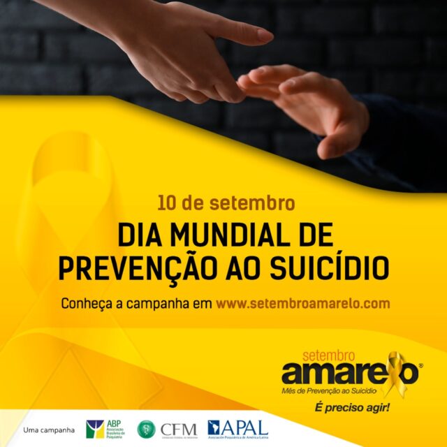 Uma foto do banner de divulgação da campanha Setembro Amarelo Uma foto do banner de divulgação da campanha Setembro Amarelo