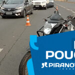 Acidente entre dois carros e uma moto deixa grande congestionamento em Piracicaba