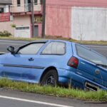 Em Piracicaba, motorista termina no canteiro após levar “fechada” em rodovia