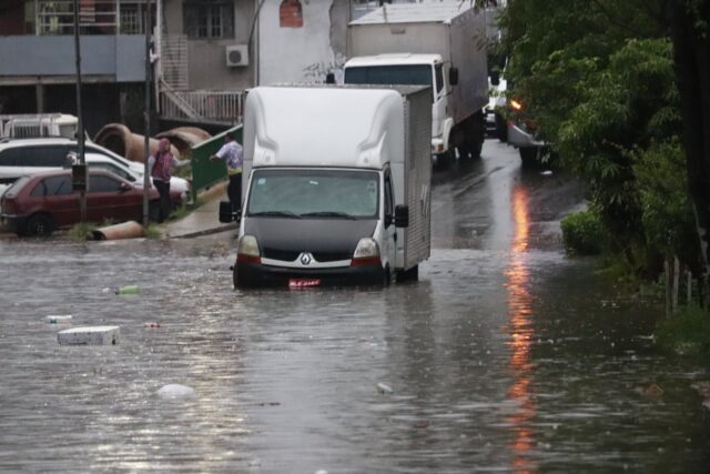 Uma foto do alagamento provocado pela forte chuva em SP Uma foto do alagamento provocado pela forte chuva em SP