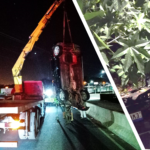 Carro cai dentro de rio após avançar sinal vermelho em Campinas (SP)