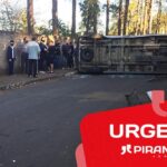 Piracicaba (SP): van escolar tomba após acidente na zona leste