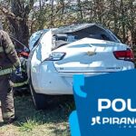 Após capotar várias vezes, carro invade pista contrária em Piracicaba (SP)