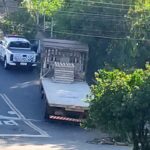 Caminhão desgovernado bate em muro de escola e só para ao derrubar árvore em Piracicaba (SP)