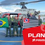 VÍDEO | Após helicóptero Águia pousa em Piracicaba (SP), tripulação presta continência