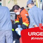 Homem é socorrido em estado grave após colidir moto contra ônibus em Piracicaba (SP)
