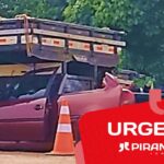 Piracicaba (SP): carro com bebê e mais três pessoas entra embaixo de caminhão