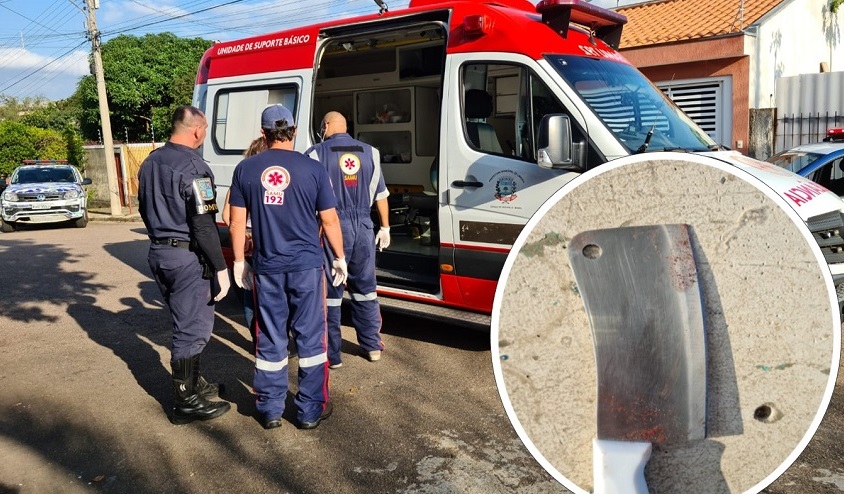 Durante briga de casal, mulher atinge filho de um ano com golpes de cutelo