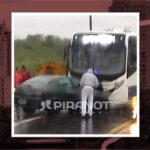 Colisão frontal entre carro e ônibus na Rodovia Geraldo de Barros deixa feridos em Piracicaba