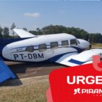 Avião sofre acidente ao pousar no aeroporto de Piracicaba e mobiliza bombeiros