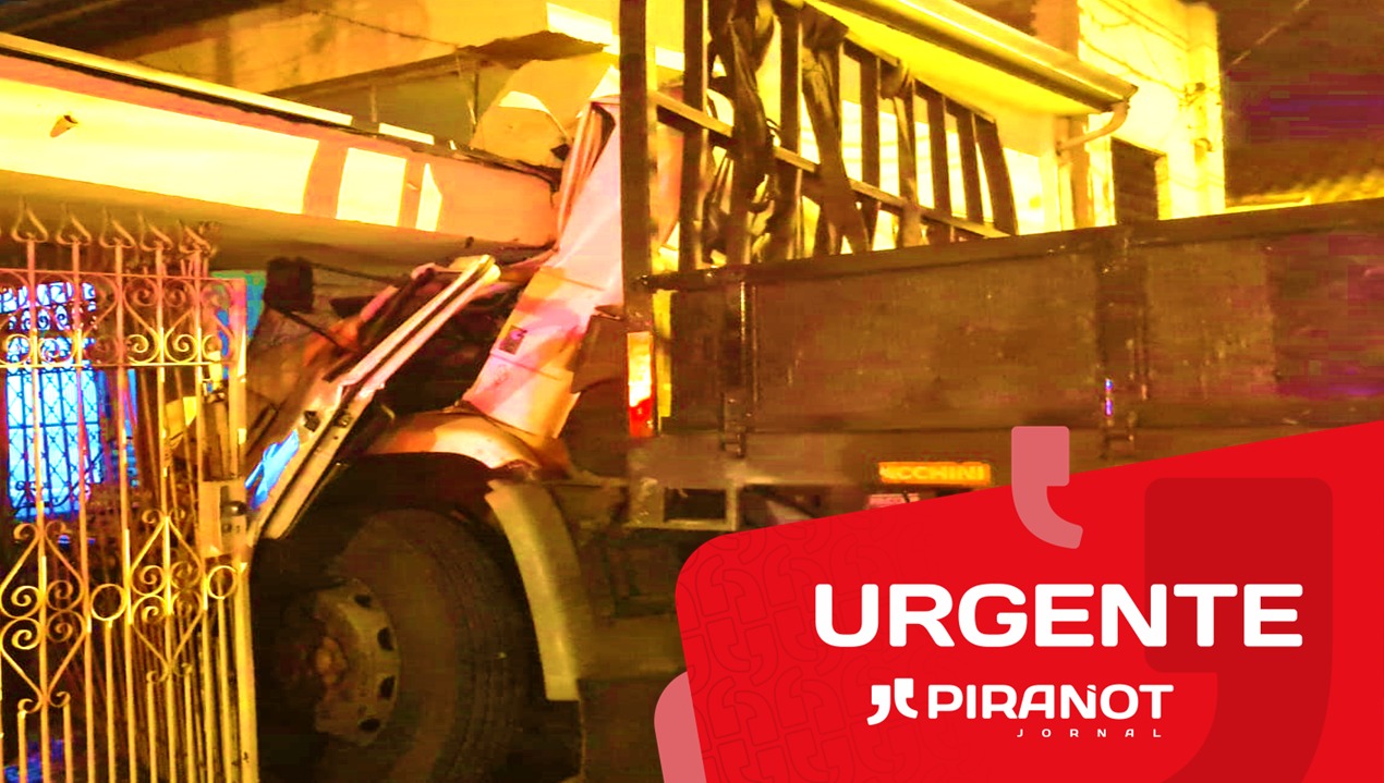 Caminhão sem freio invade casa com idosos em avenida de Piracicaba