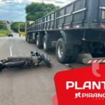 Jovem morre em acidente entre carreta e motocicleta em Piracicaba (SP)