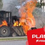 Vazamento de gás provoca incêndio, deixa vítima com graves queimaduras e paralisa trânsito em Piracicaba (SP)