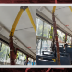 Cana-de-açúcar é usada como “remendo” de coluna de ferro quebrada em ônibus