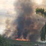 Queimada em área rural próximo à rodovia chama atenção de moradores em Piracicaba