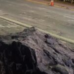 Enorme pedra se desprende da ‘pedreira do Bongue’ e interdita trecho de avenida em Piracicaba