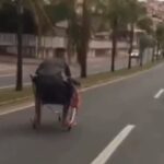 VÍDEO: homem é flagrado descendo movimentada avenida de Piracicaba com carrinho de supermercado