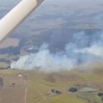 Prefeito Luciano Almeida sobrevoa reserva ambiental atingida por incêndio em Piracicaba