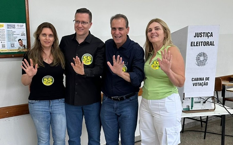 Zanatta e Barjas Negri votam e falam da importância do voto para o futuro de Piracicaba