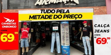 Últimos dias da mega liquidação com toda confecção pela metade do preço na loja Armação, em Piracicaba