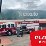 Forte incêndio atinge supermercado Enxuto em Piracicaba