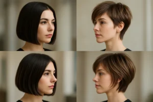 4 cortes curtos estilosos para mulheres com cabelo liso que querem praticidade com atitude
