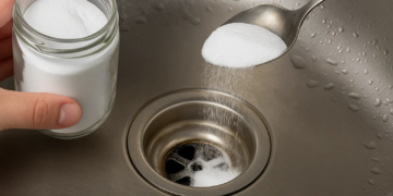 Bicarbonato no ralo Descubra como acabar com o mau cheiro da pia!