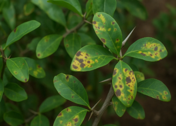 Ora-pro-nóbis com folhas manchadas Descubra o que está acontecendo
