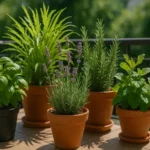 Plantas aromáticas que funcionam como repelente natural em varandas e trazem frescor ao ambiente