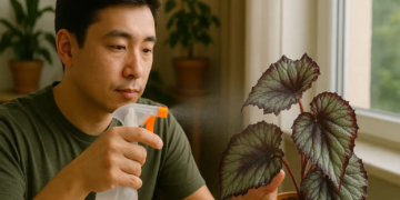 Entenda por que borrifar água na begônia-rex pode atrair fungos e arruinar suas folhas