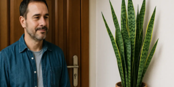 Espada-de-são-jorge do lado direito da porta protege sua casa