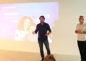 Rodrigo Santos, vice-presidente da Acipi e Alex Garcia, diretor de Comunicação da Acipi, apresentaram as ações para o Dia das Mães nos principais corredores comerciais de Piracicaba