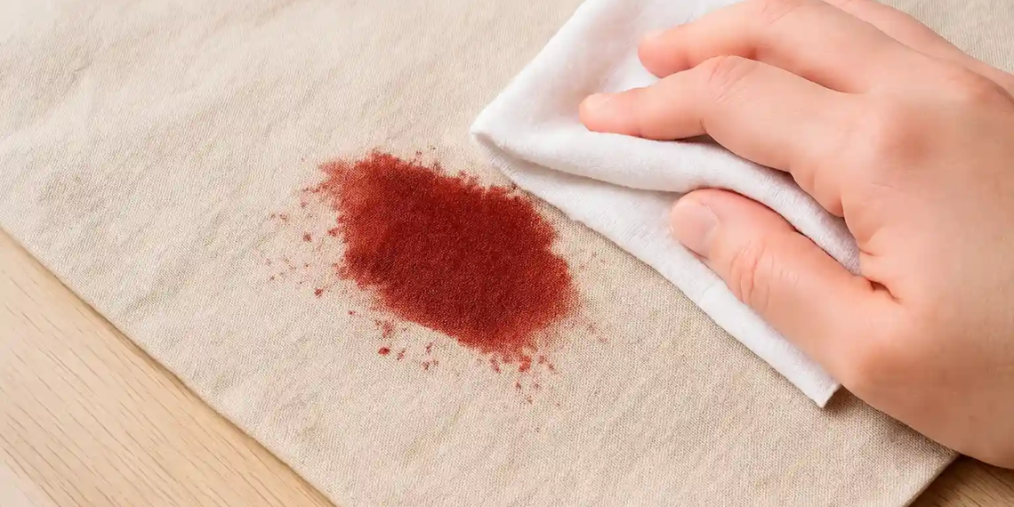 Tecido manchado de sangue Veja o truque que remove sem dificuldade